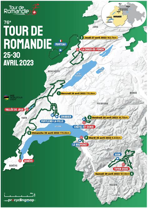 parcours du tour de romandie 2023